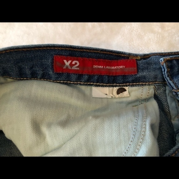 X2 Jeans 33 waist Distressed Blue Jeans Vintage Timeless Chic Streetwear Boho - Picture 7 of 9